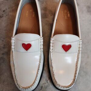 Fun Bass Weejuns with Heart Motif "Whitney Love"